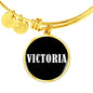 Victoria v01w - 18k Gold Finished Bangle Bracelet
