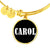 Carol v01w - 18k Gold Finished Bangle Bracelet