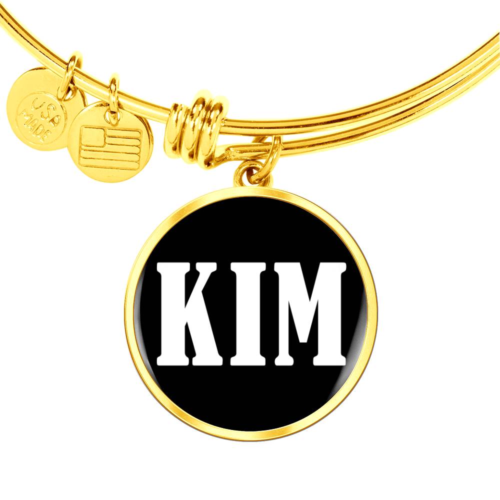Kim v01w - 18k Gold Finished Bangle Bracelet