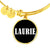 Laurie v01w - 18k Gold Finished Bangle Bracelet