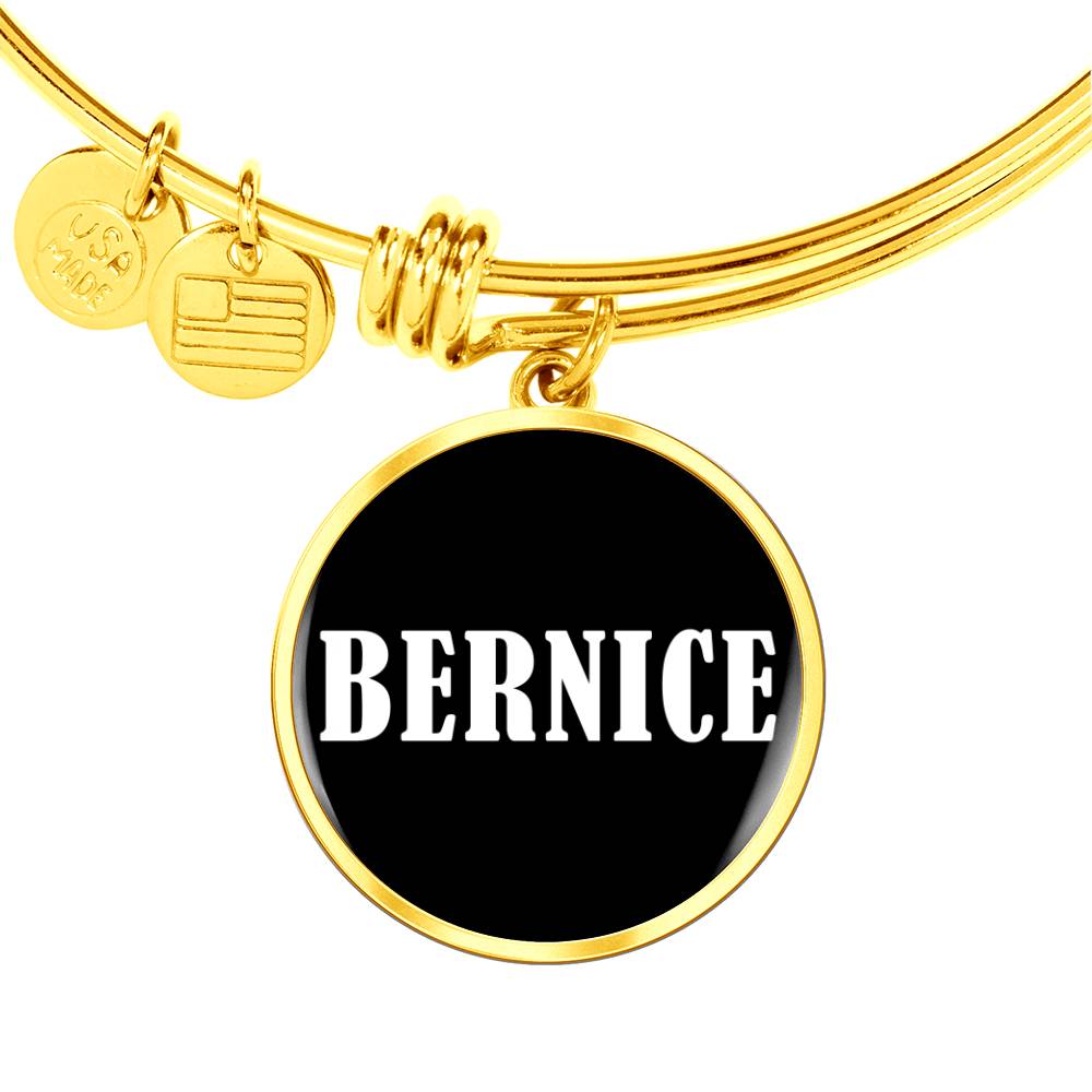 Bernice v01w - 18k Gold Finished Bangle Bracelet