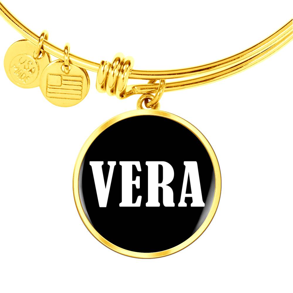 Vera v01w - 18k Gold Finished Bangle Bracelet