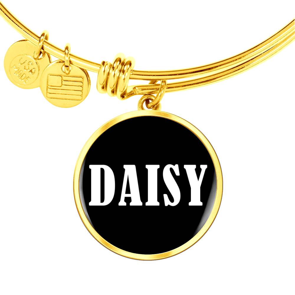 Daisy v01w - 18k Gold Finished Bangle Bracelet