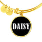 Daisy v01w - 18k Gold Finished Bangle Bracelet