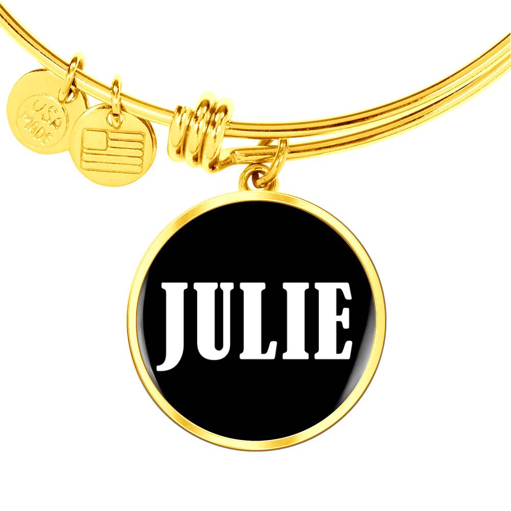 Julie v01w - 18k Gold Finished Bangle Bracelet