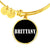 Brittany v01w - 18k Gold Finished Bangle Bracelet