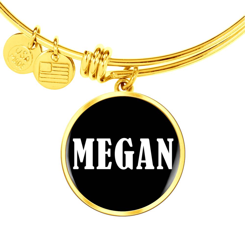 Megan v01w - 18k Gold Finished Bangle Bracelet