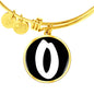 Initial O v3b - 18k Gold Finished Bangle Bracelet