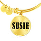 Susie v01 - 18k Gold Finished Bangle Bracelet