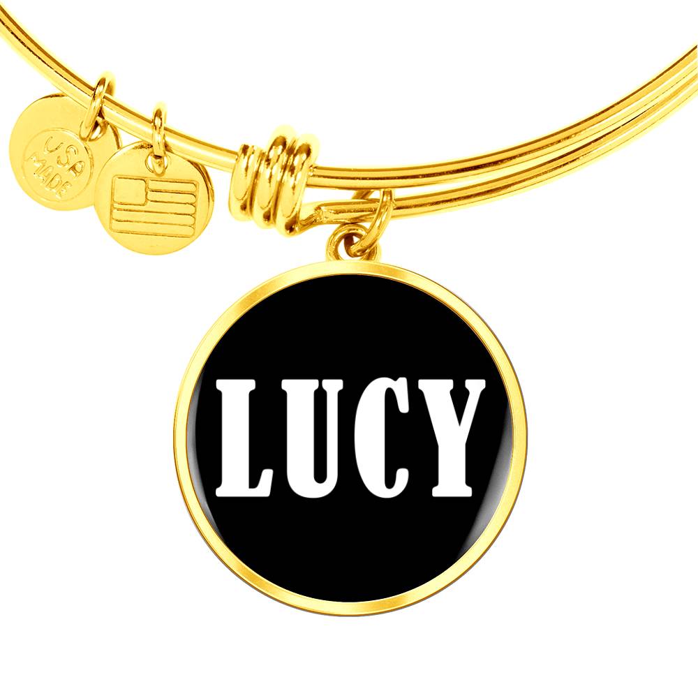 Lucy v01w - 18k Gold Finished Bangle Bracelet
