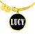 Lucy v01w - 18k Gold Finished Bangle Bracelet