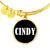 Cindy v01w - 18k Gold Finished Bangle Bracelet