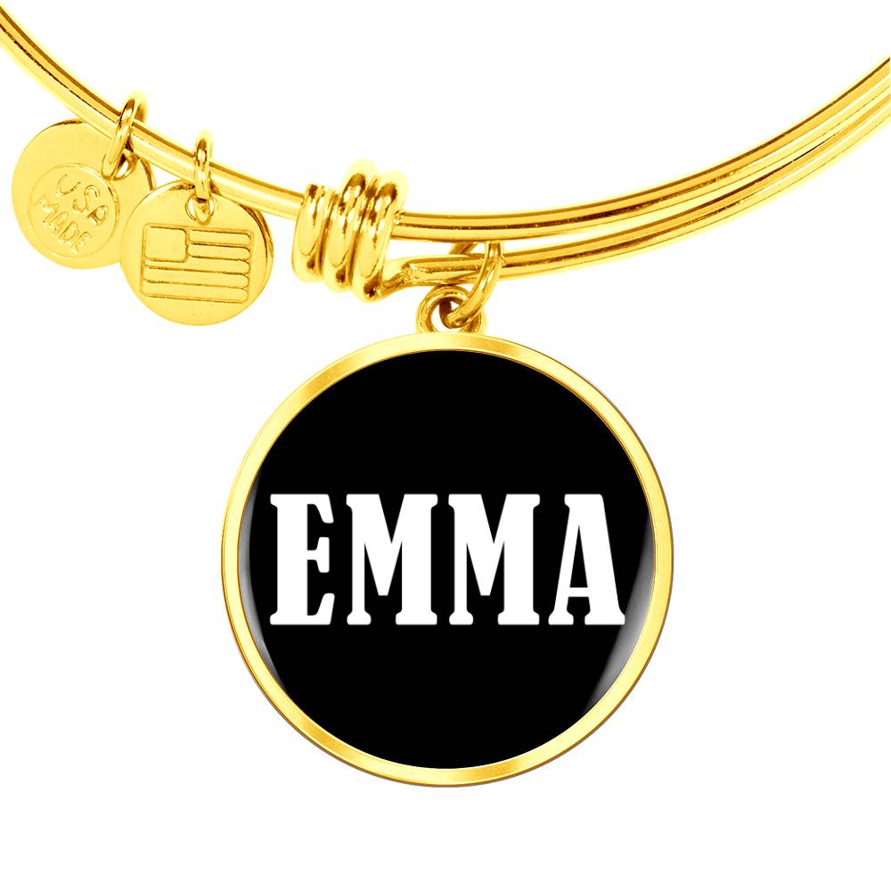 Emma v01w - 18k Gold Finished Bangle Bracelet