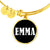 Emma v01w - 18k Gold Finished Bangle Bracelet