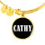 Cathy v01w - 18k Gold Finished Bangle Bracelet