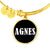 Agnes v01w - 18k Gold Finished Bangle Bracelet