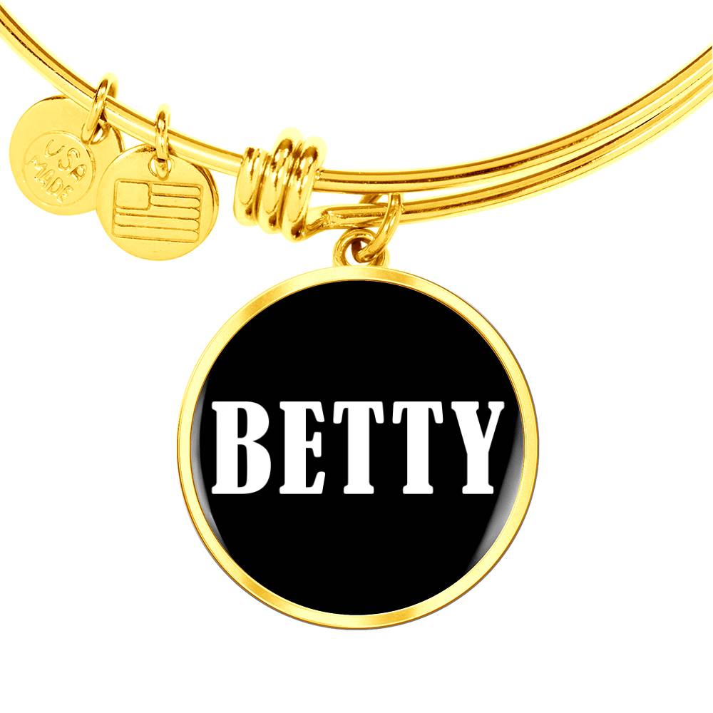 Betty v01w - 18k Gold Finished Bangle Bracelet