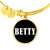 Betty v01w - 18k Gold Finished Bangle Bracelet