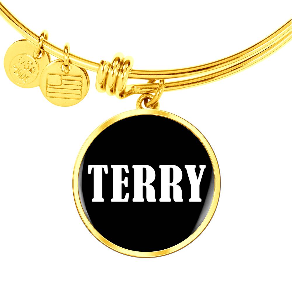 Terry v01w - 18k Gold Finished Bangle Bracelet