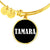 Tamara v01w - 18k Gold Finished Bangle Bracelet