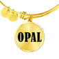 Opal v01 - 18k Gold Finished Bangle Bracelet