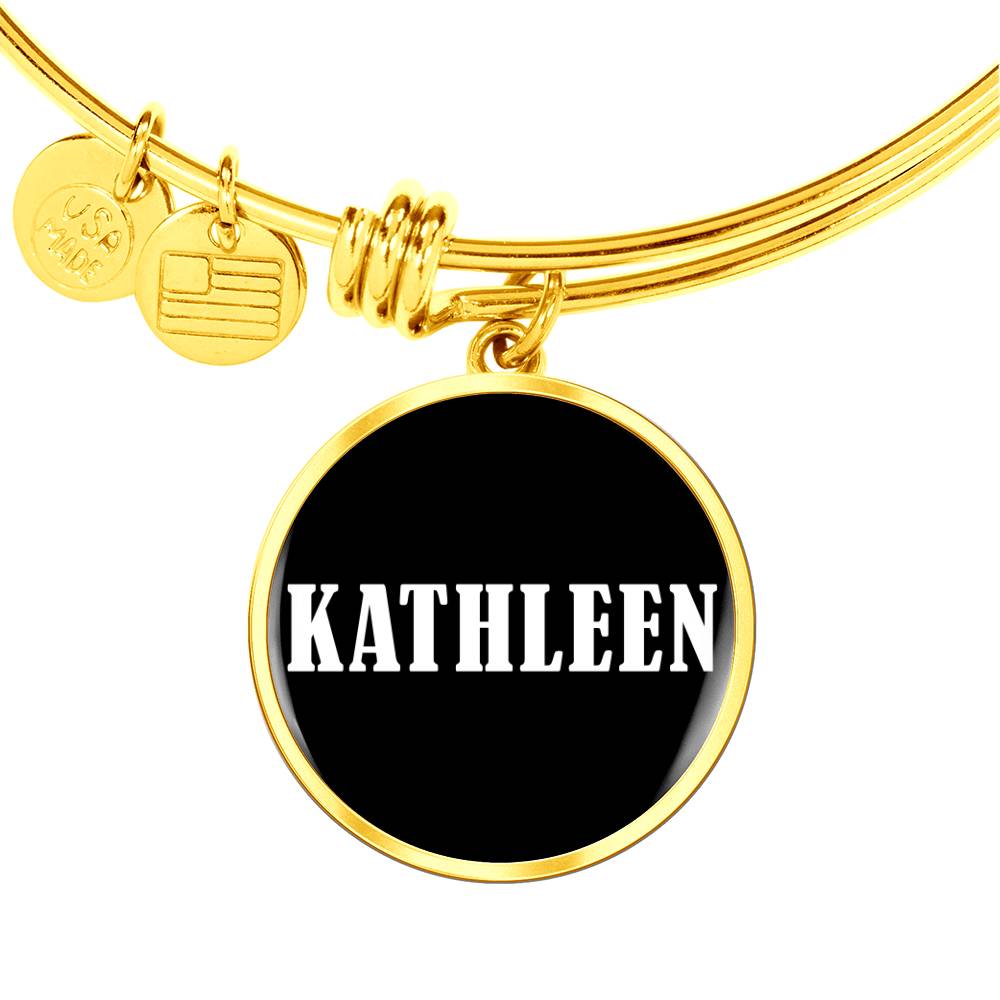 Kathleen v01w - 18k Gold Finished Bangle Bracelet