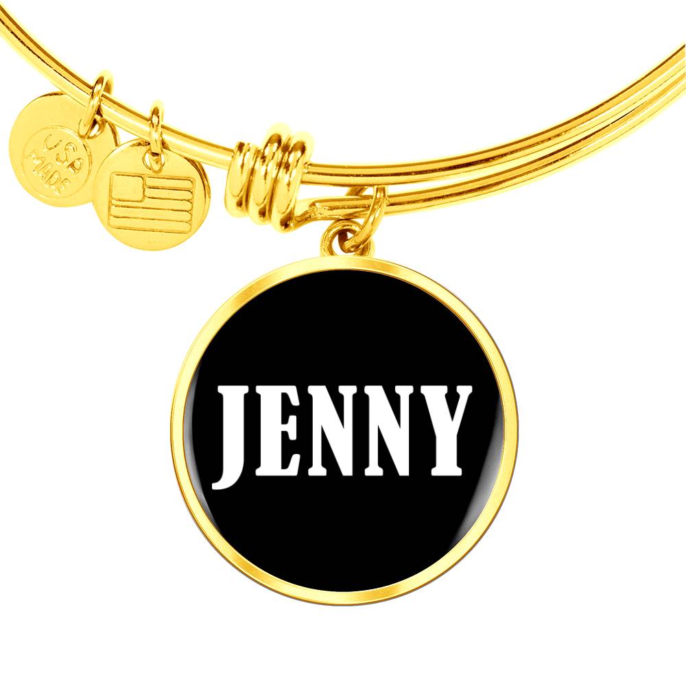 Jenny v01w - 18k Gold Finished Bangle Bracelet