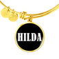 Hilda v01w - 18k Gold Finished Bangle Bracelet