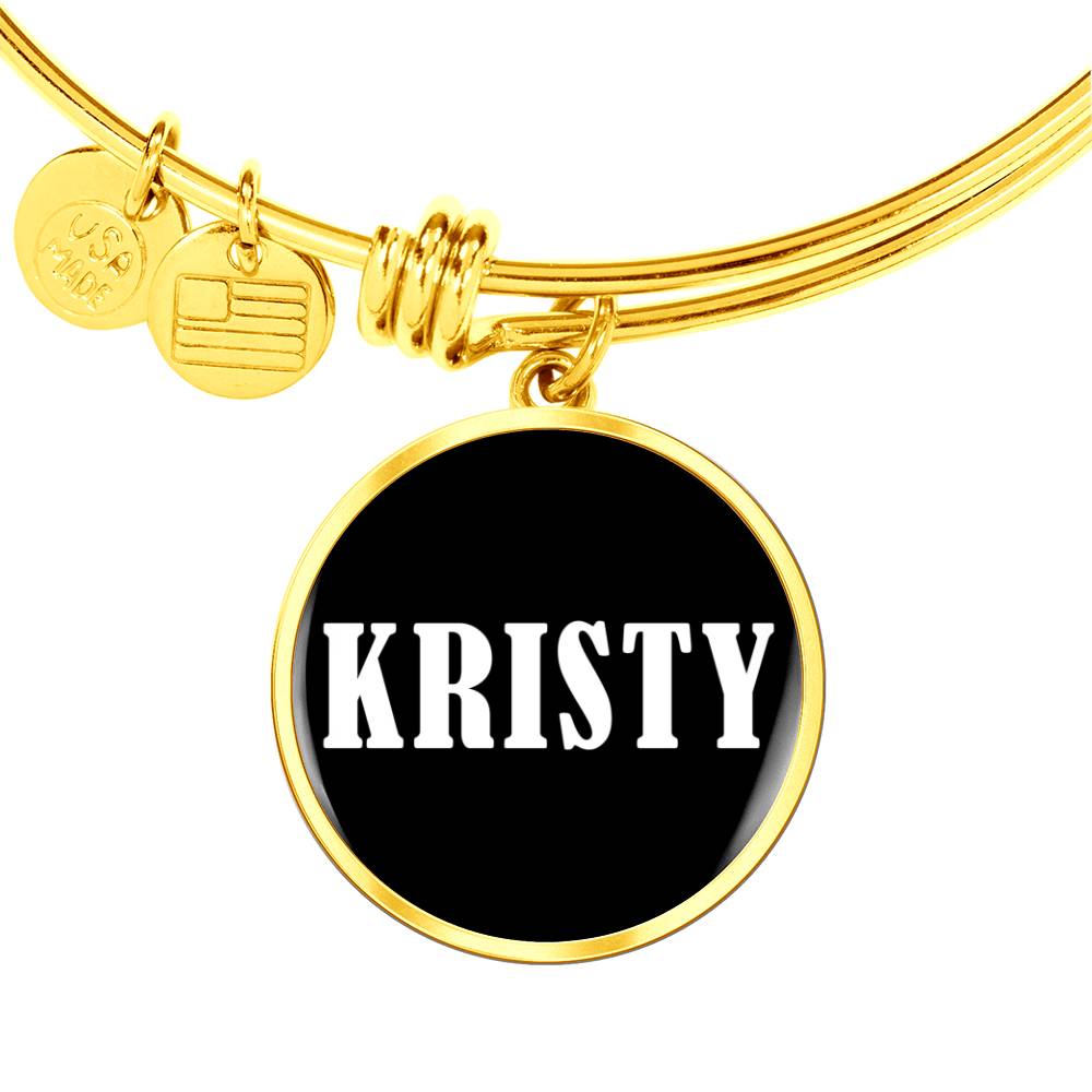 Kristy v03 - 18k Gold Finished Bangle Bracelet