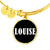 Louise v01w - 18k Gold Finished Bangle Bracelet