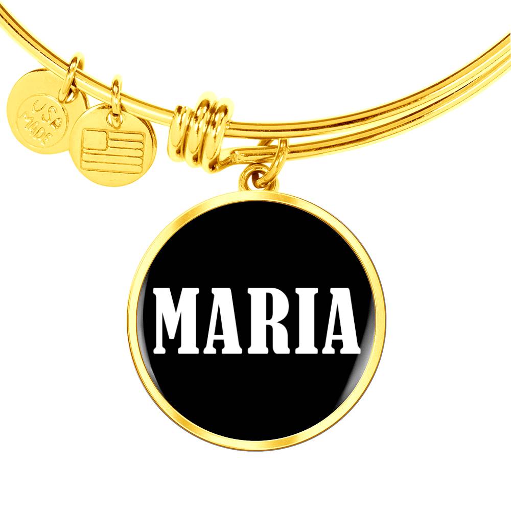 Maria v01w - 18k Gold Finished Bangle Bracelet