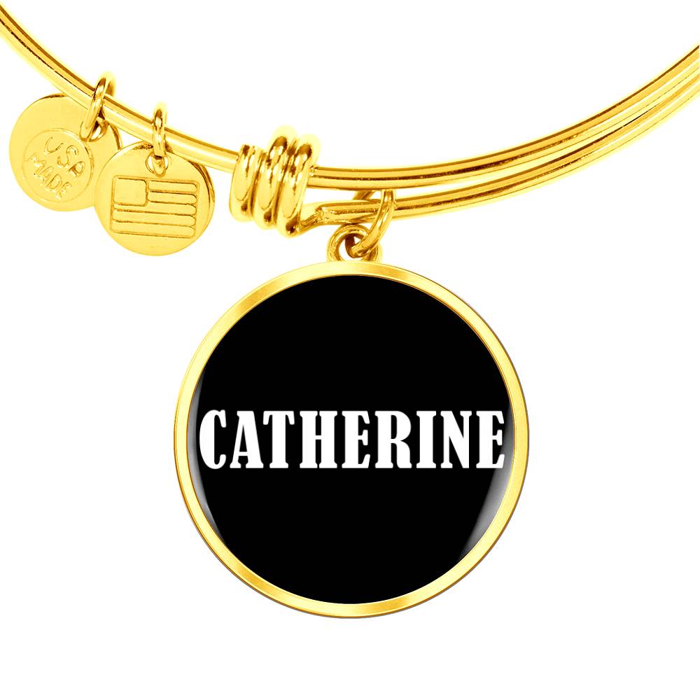 Catherine v01w - 18k Gold Finished Bangle Bracelet