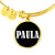 Paula v01w - 18k Gold Finished Bangle Bracelet