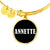 Annette v01w - 18k Gold Finished Bangle Bracelet