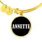 Annette v01w - 18k Gold Finished Bangle Bracelet