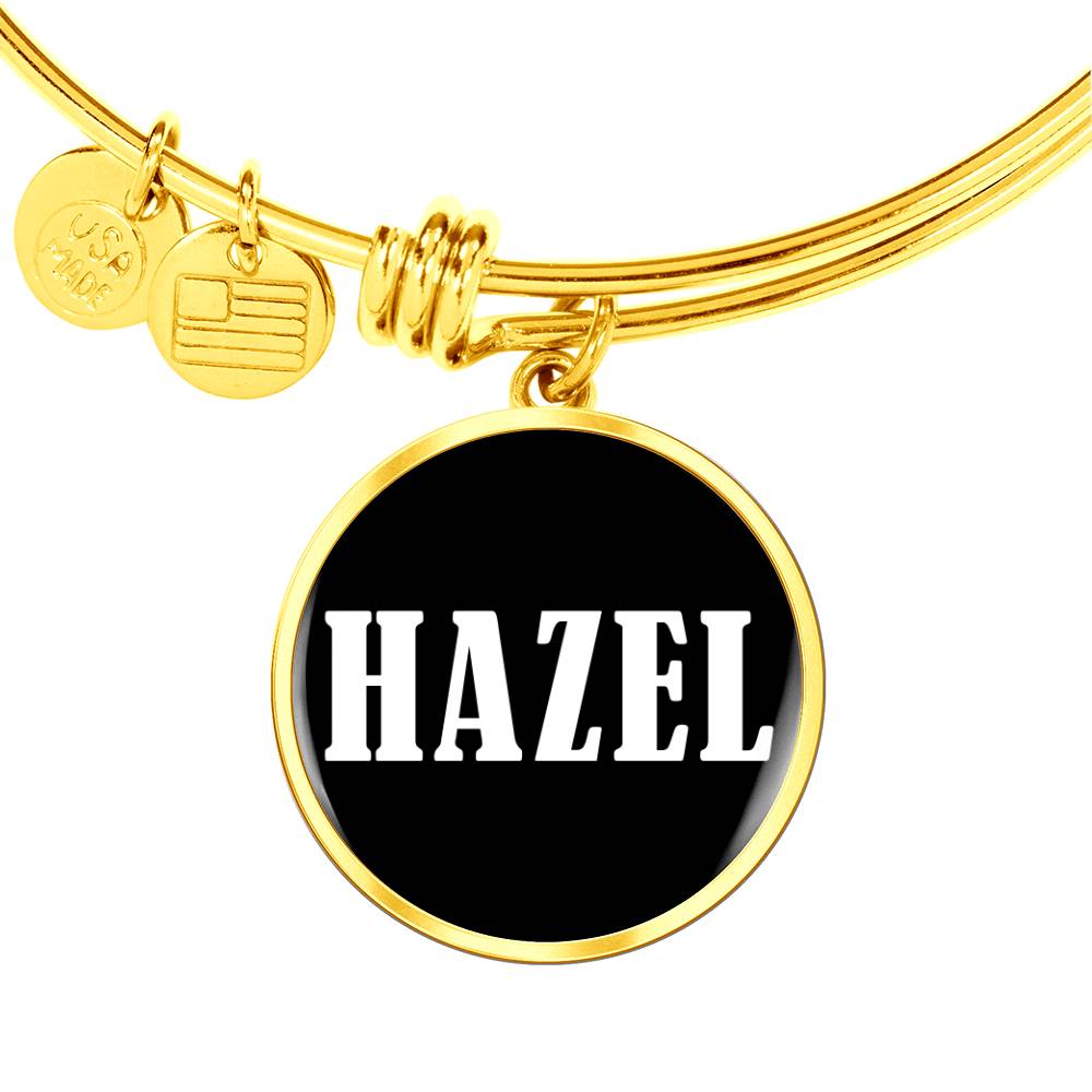 Hazel v01w - 18k Gold Finished Bangle Bracelet