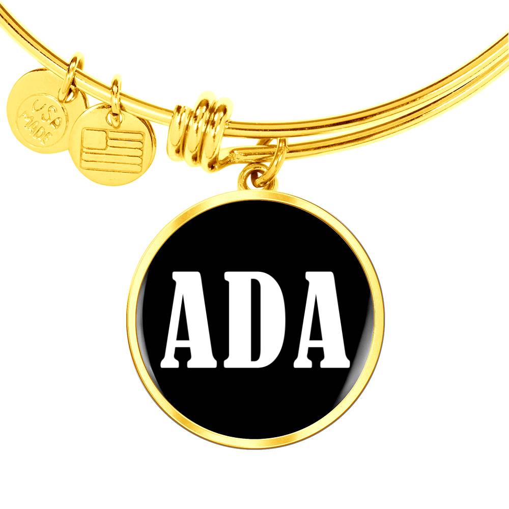 Ada v01w - 18k Gold Finished Bangle Bracelet