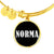 Norma v01w - 18k Gold Finished Bangle Bracelet