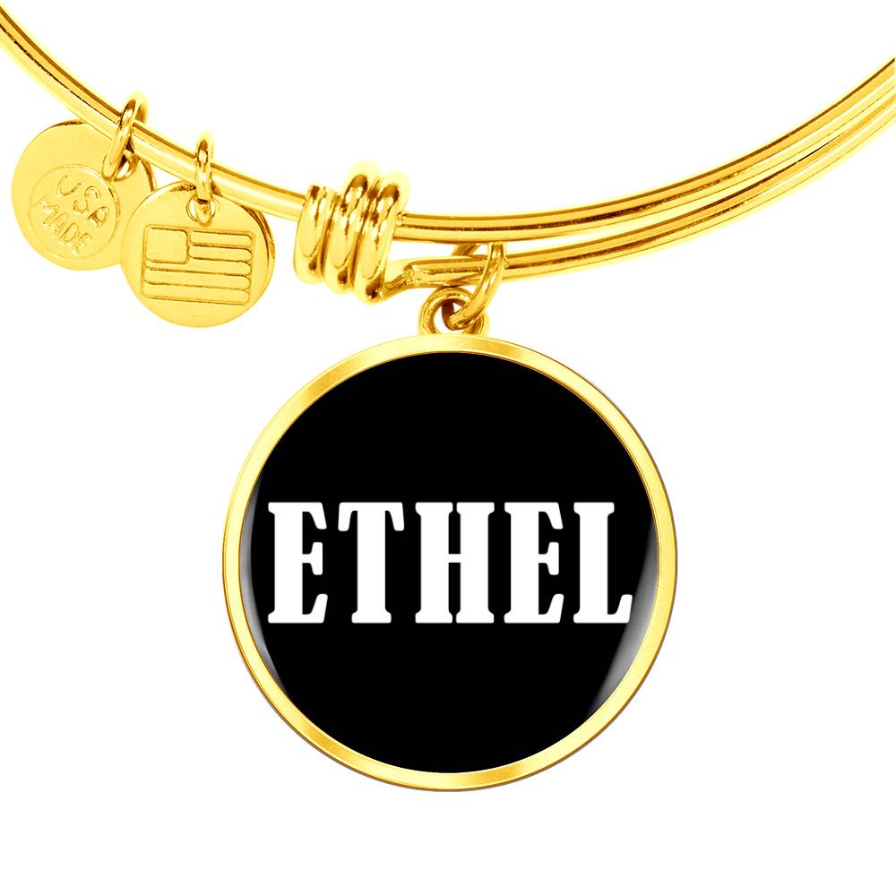 Ethel v01w - 18k Gold Finished Bangle Bracelet