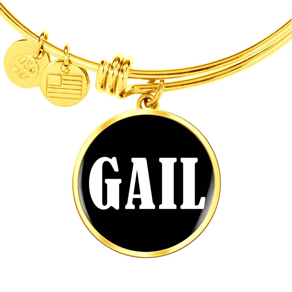 Gail v01w - 18k Gold Finished Bangle Bracelet