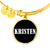 Kristen v01w - 18k Gold Finished Bangle Bracelet
