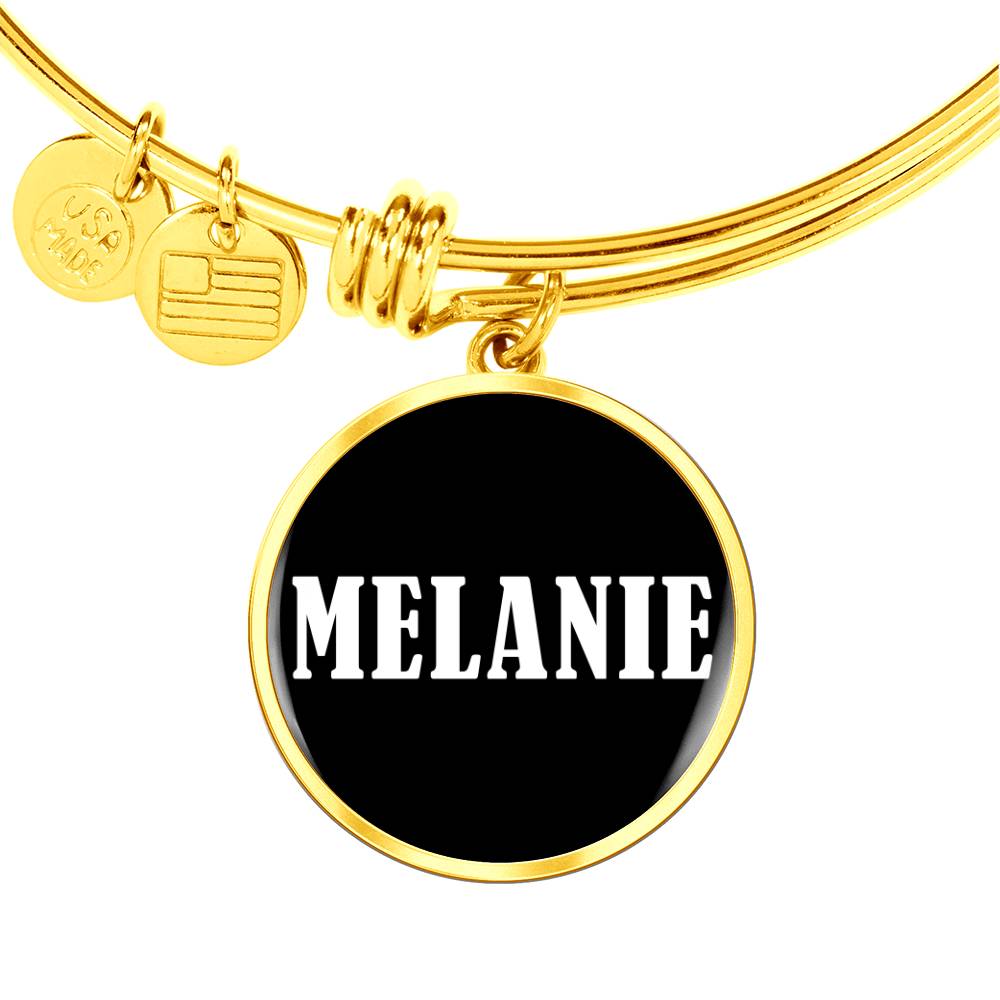 Melanie v01w - 18k Gold Finished Bangle Bracelet
