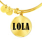 Lola v01 - 18k Gold Finished Bangle Bracelet