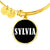 Sylvia v01w - 18k Gold Finished Bangle Bracelet
