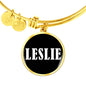 Leslie v01w - 18k Gold Finished Bangle Bracelet
