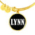 Lynn v01w - 18k Gold Finished Bangle Bracelet