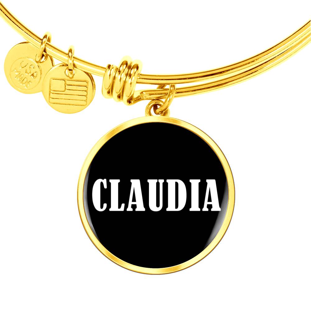 Claudia v01w - 18k Gold Finished Bangle Bracelet