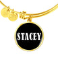 Stacey v01w - 18k Gold Finished Bangle Bracelet