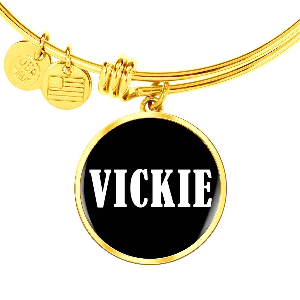 Vickie v01w - 18k Gold Finished Bangle Bracelet