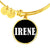 Irene v01w - 18k Gold Finished Bangle Bracelet